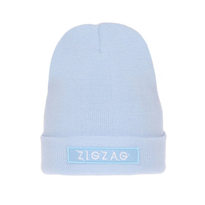 Girl's winter hat light blue Zigzag