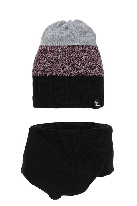 Girl's winter set: hat and scarf black Kourtney