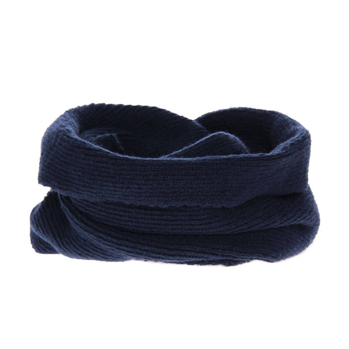 Girl's winter tube scarf navy blue Izera