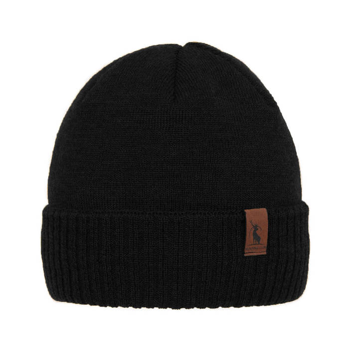 Men's black merino wool winter hat Hogan