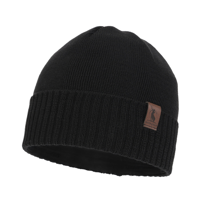 Men's black merino wool winter hat Hogan