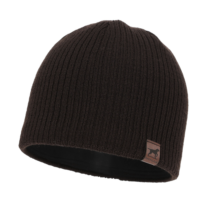 Men's winter hat - brown merino wool Bird