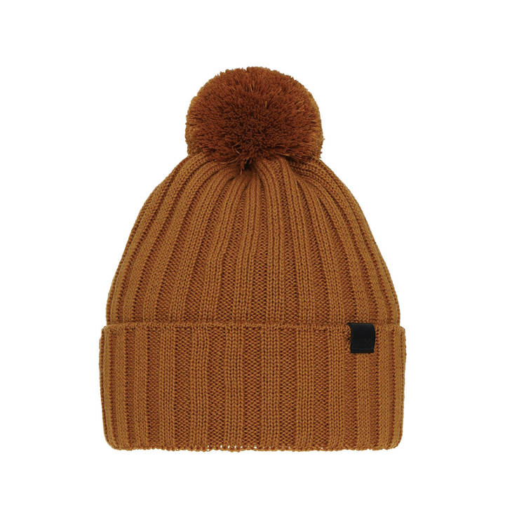 Men's winter hat - brown merino wool Korynt