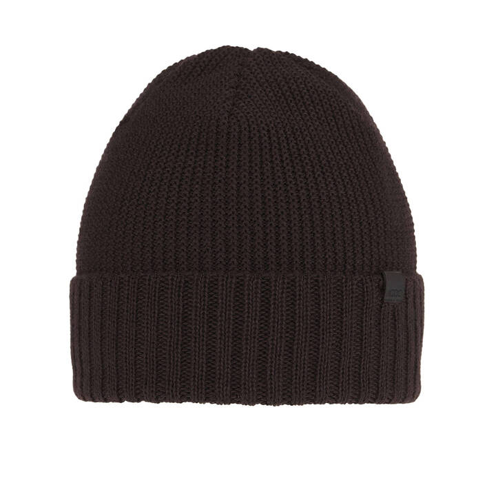 Men's winter hat - brown merino wool Sewer