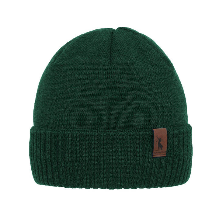 Men's winter hat, green merino wool Hogan