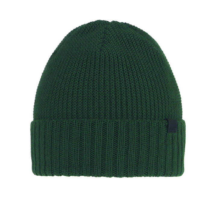 Men's winter hat - green merino wool Sewer