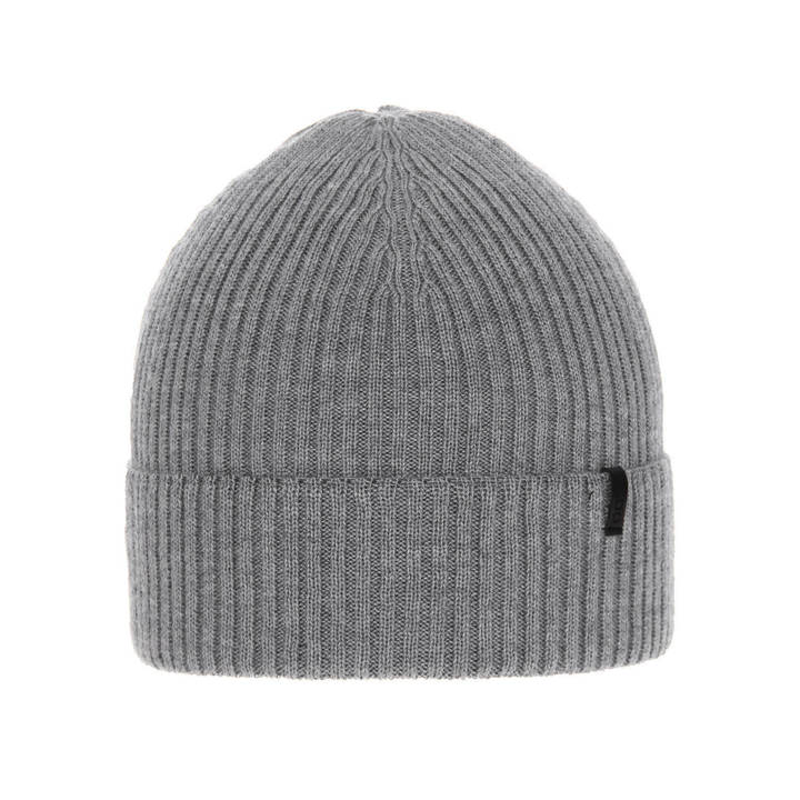 Men's winter hat grey Thorin 100% extra fine merino wool