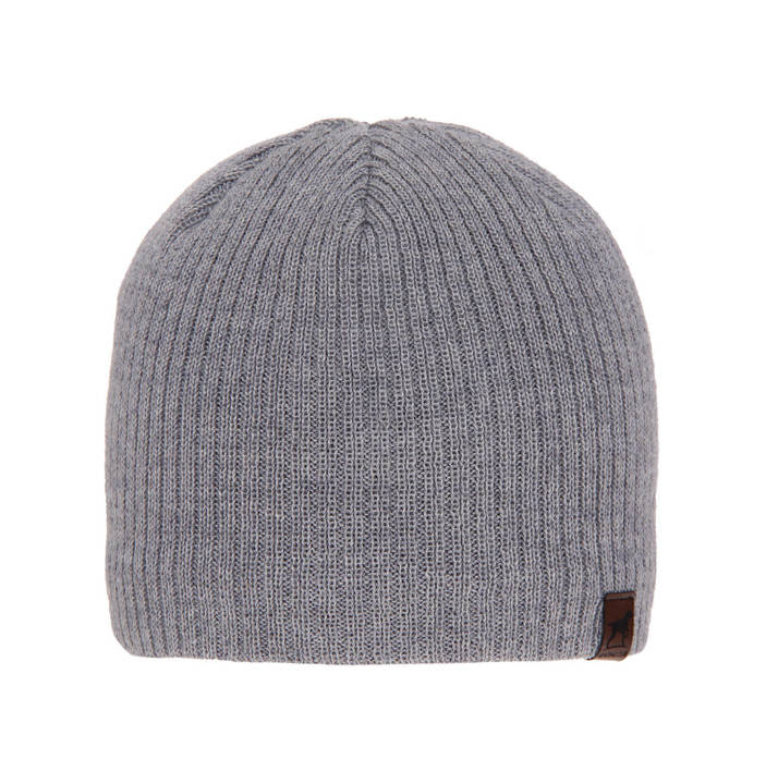 Men's winter hat grey merino wool Bird