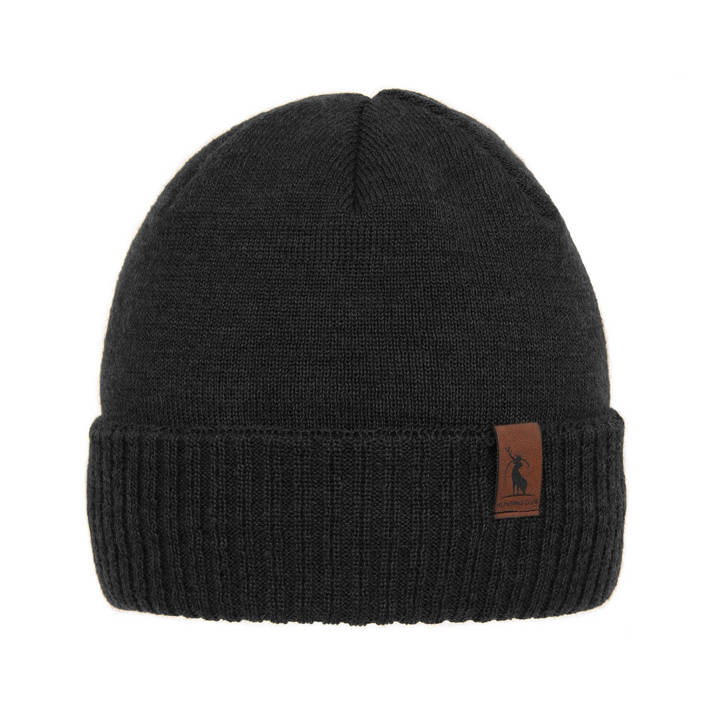 Men's winter hat, grey merino wool Hogan