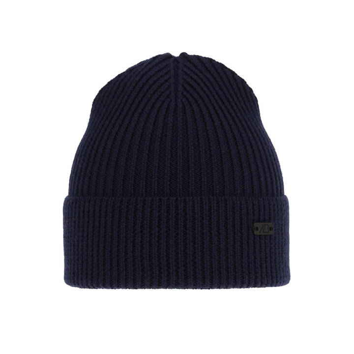 Men's winter hat navy blue Owen 100% Extra Fine Merino Wool