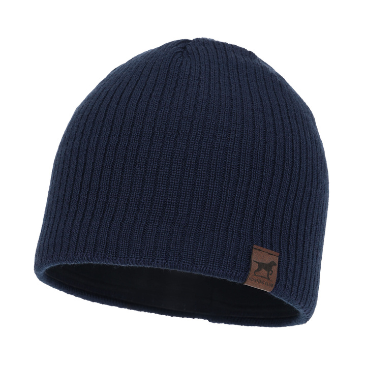 Men's winter hat navy blue merino wool Bird