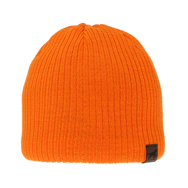 Men's winter hat - orange merino wool Bird