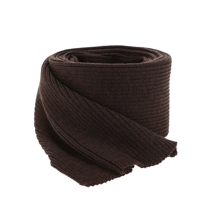 Men's winter scarf brown 100% extra fine merino wool Brayan