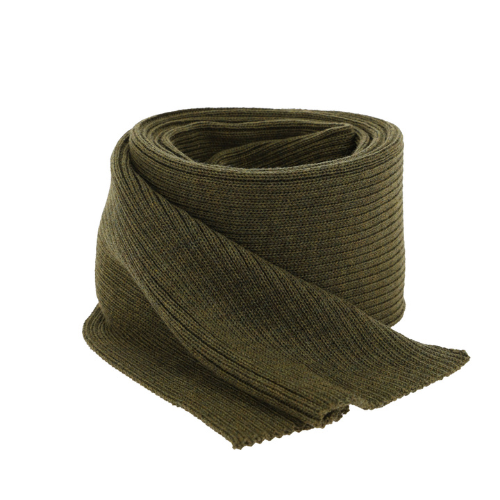 Men's winter scarf khaki 100% extra fine merino wool Brayan