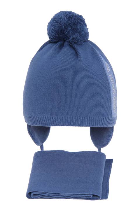 Winter hat for boy with pompom Leny