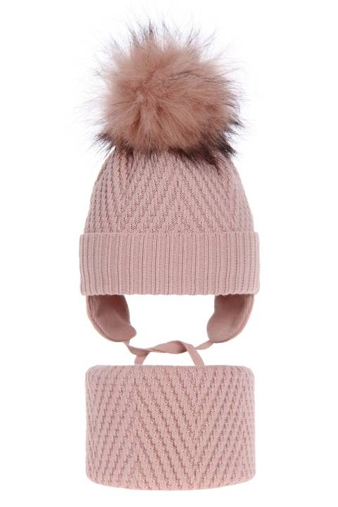 Winter set for girl: hat and tube scarf Ariana