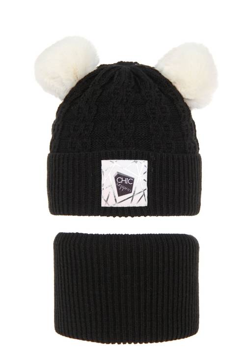 Winter set for girl: hat and tube scarf Hanka