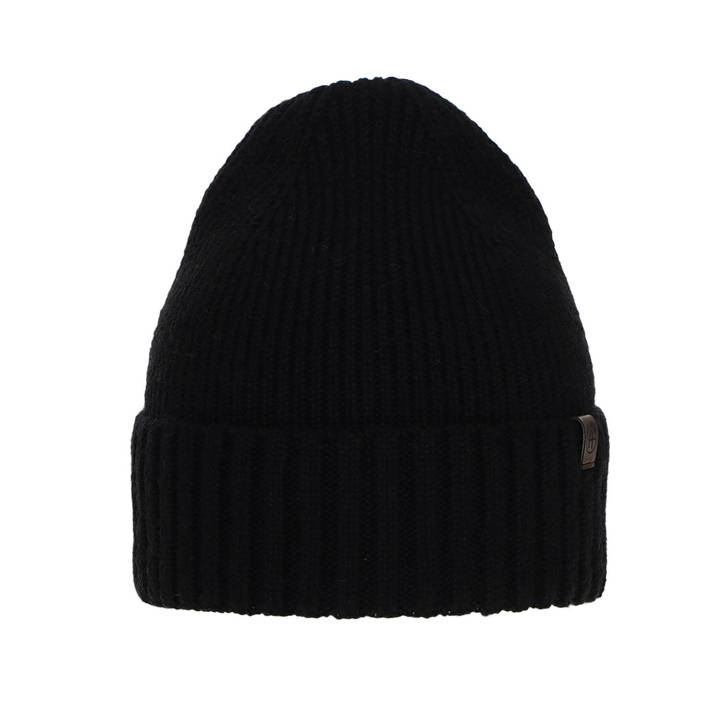 Woman's winter hat black merino wool Alvara