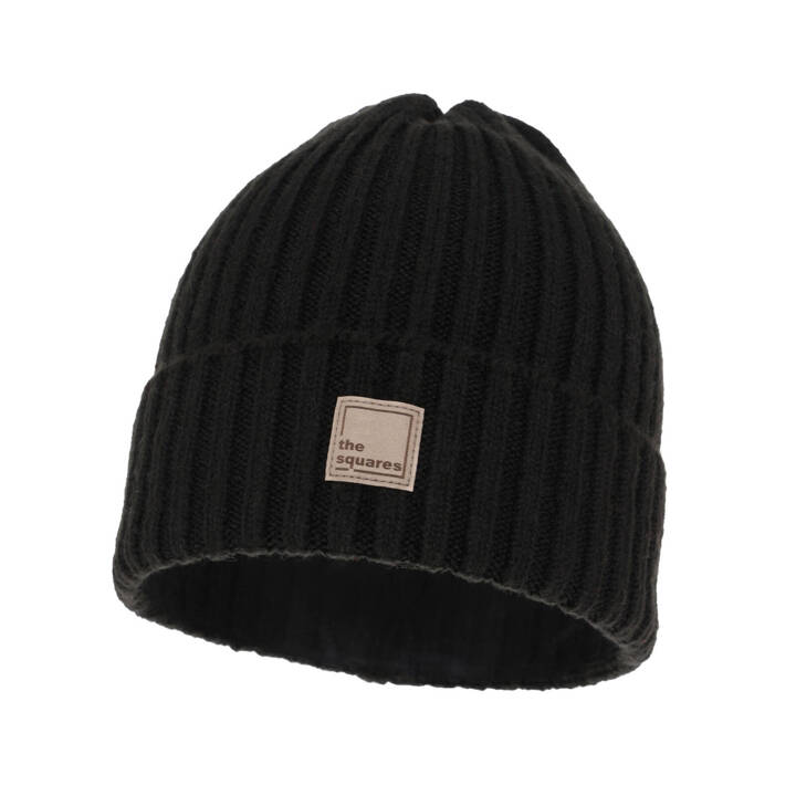 Woman's winter hat black merino wool Benedetta