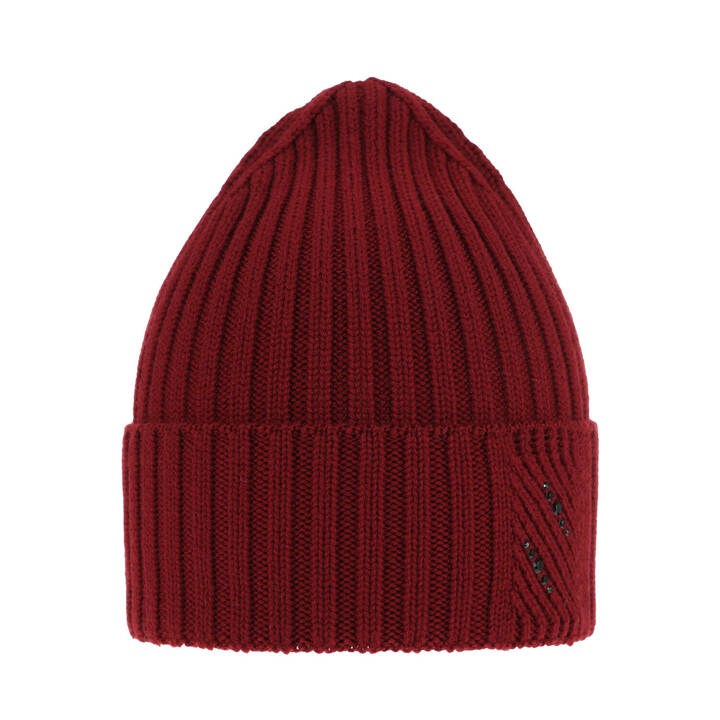 Woman's winter hat burgund Ariga 100% extra fine merino wool