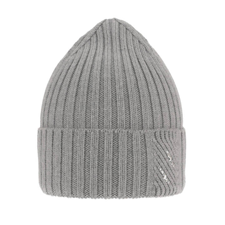 Woman's winter hat grey Ariga 100% extra fine merino wool