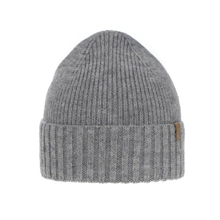 Woman's winter hat grey merino wool Alvara