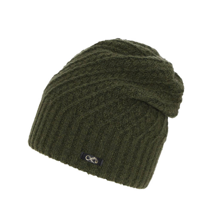 Woman's winter hat, khaki, merino wool Misha