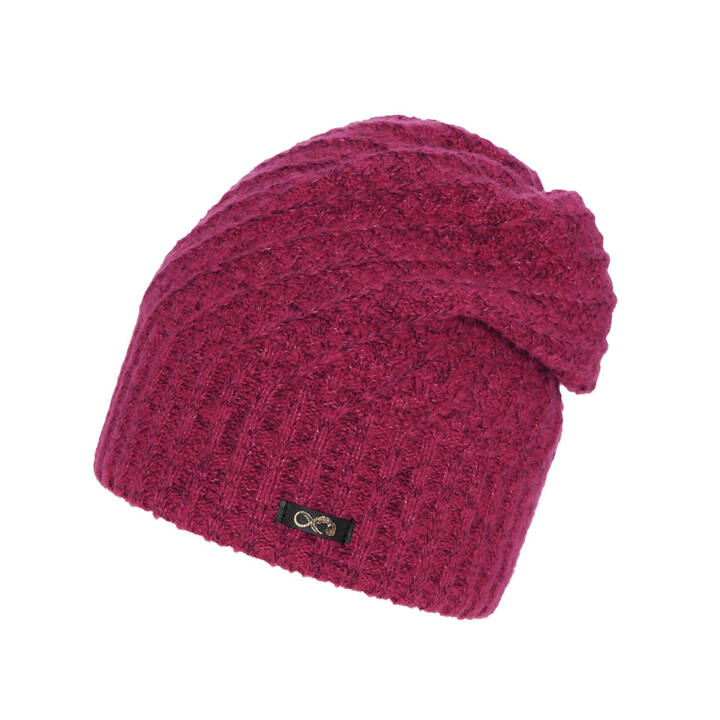 Woman's winter hat made of pink merino wool Misha