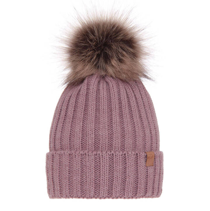 Woman's winter hat pink Europa with pompom