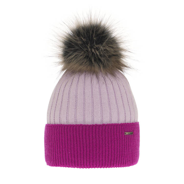 Woman's winter hat pink Funda with pompom