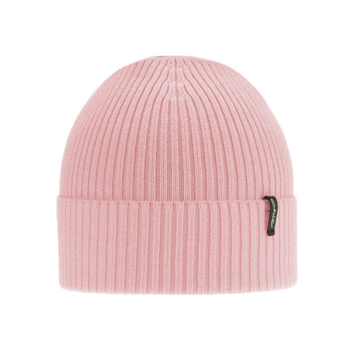 Woman's winter hat pink Megan 100% extra fine merino wool