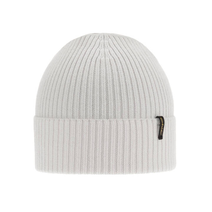 Woman's winter hat white Megan 100% extra fine merino wool