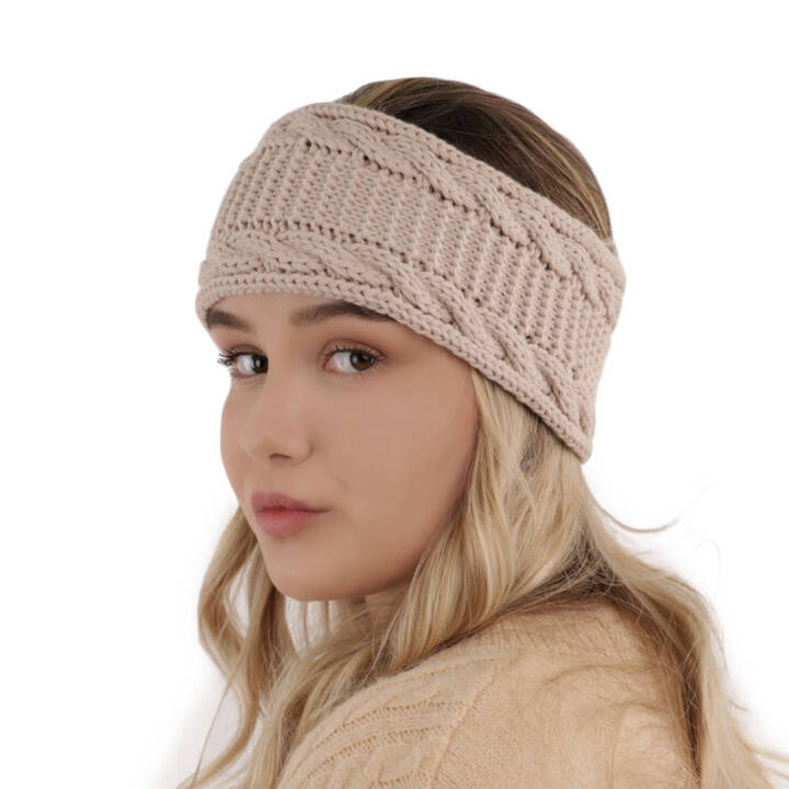 Woman's winter headband beige Bera