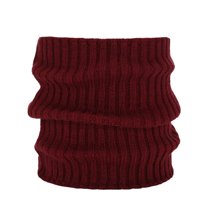 Woman's winter tube scarf burgund merino wool Best