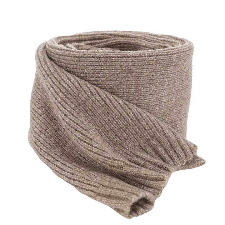 Women's winter scarf beige merino wool Loretta