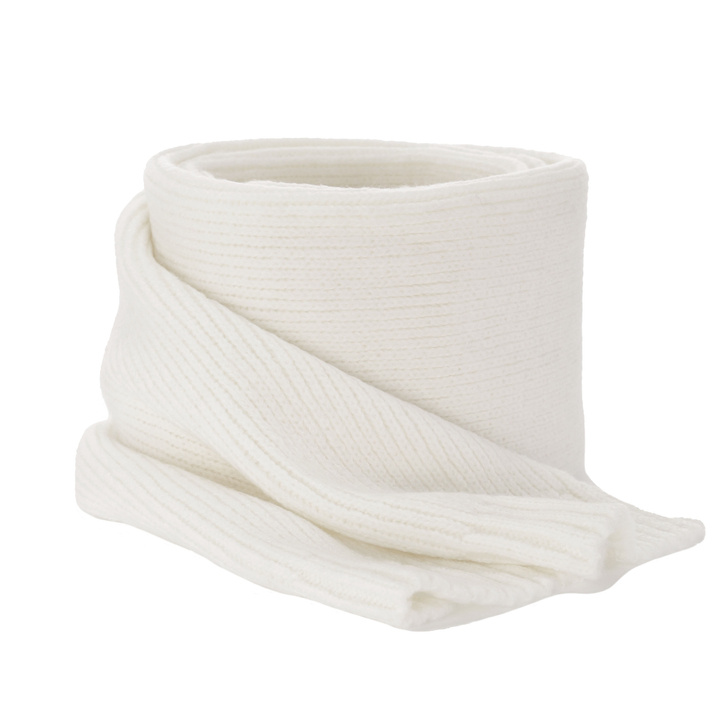 Women's winter scarf white merino wool Loretta