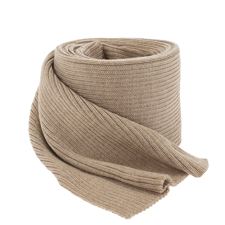 Women's winter tube scarf beige 100% extra fine merino wool Jessica