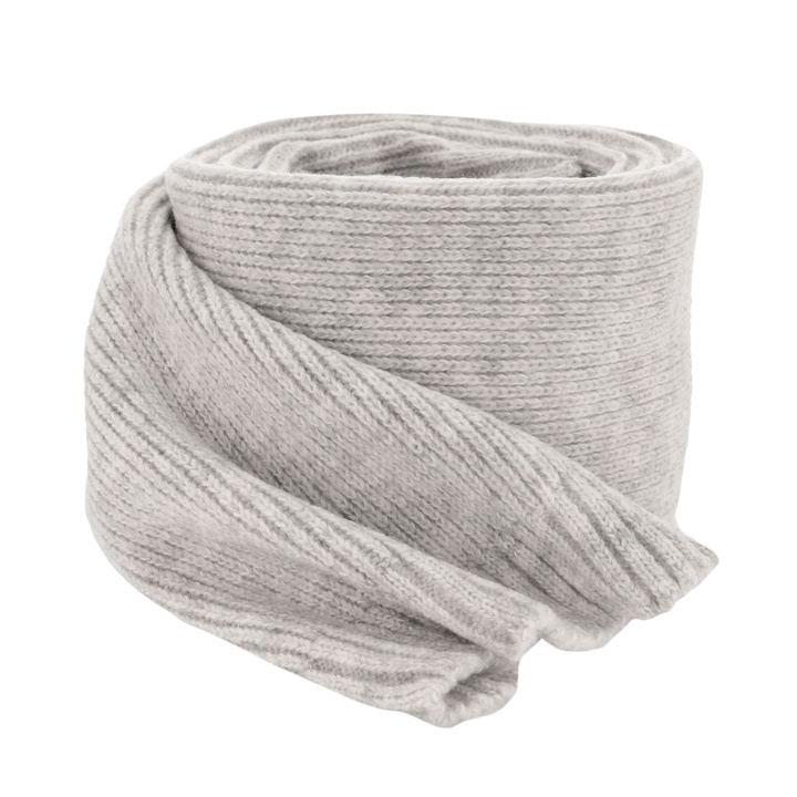 Women's winter tube scarf grey merino wool Loretta