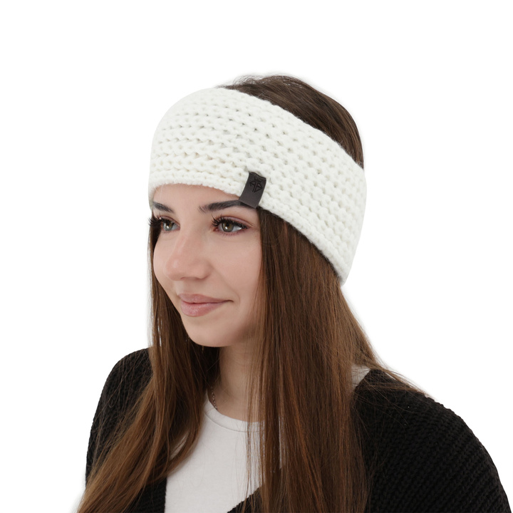Woman's winter headband ecru Alexis