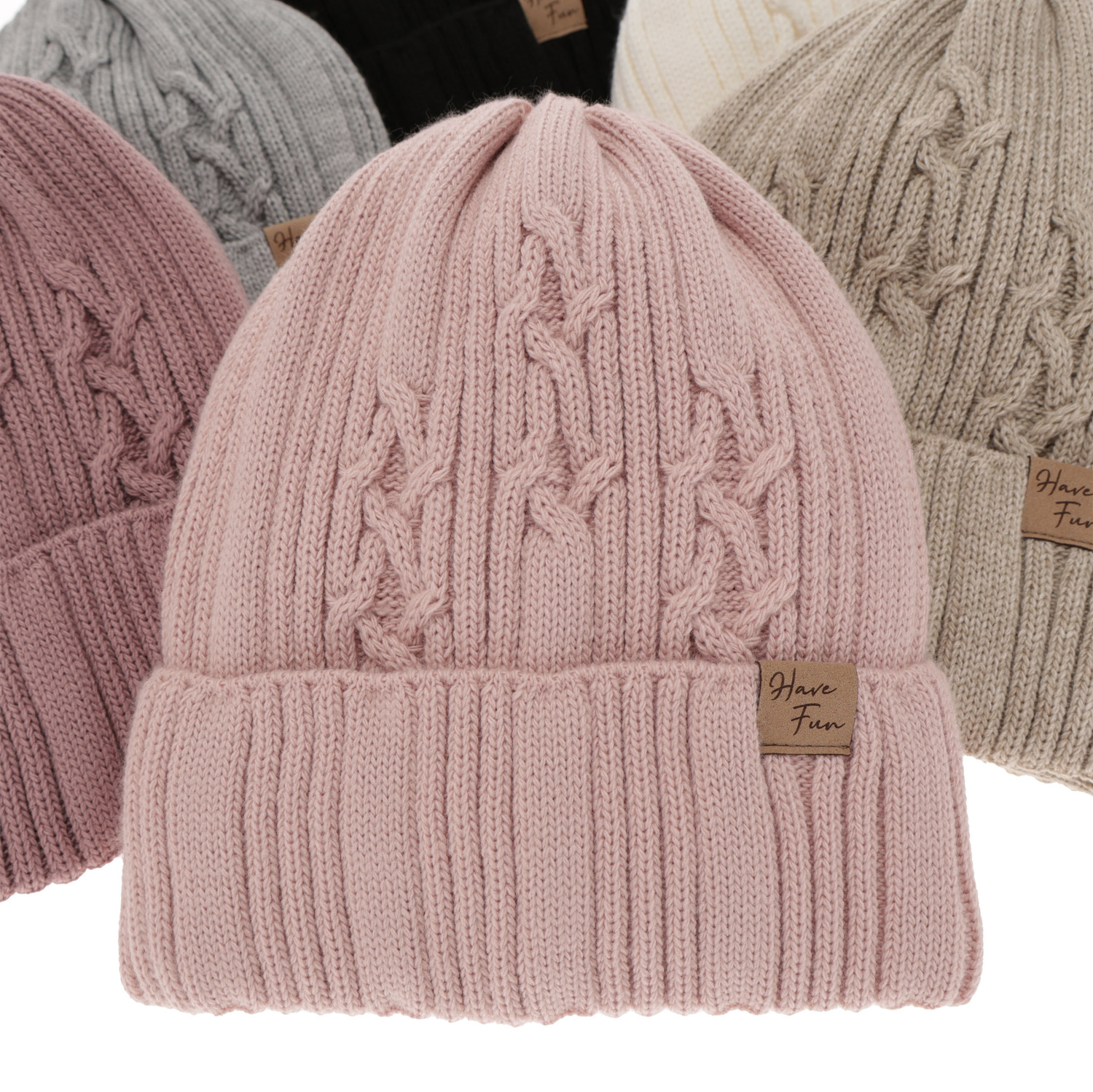 Girl's winter set: hat and tube scarf beige Rema