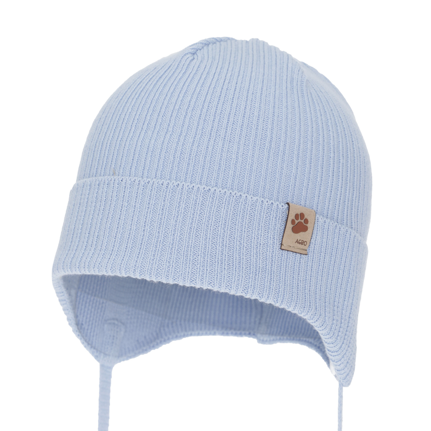 Boy's spring/ autumn hat, light blue, with ears, 100% cotton, Elmar
