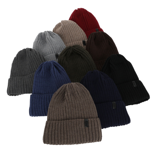 Men's winter hat, brown, with merino wool, Tyrol
