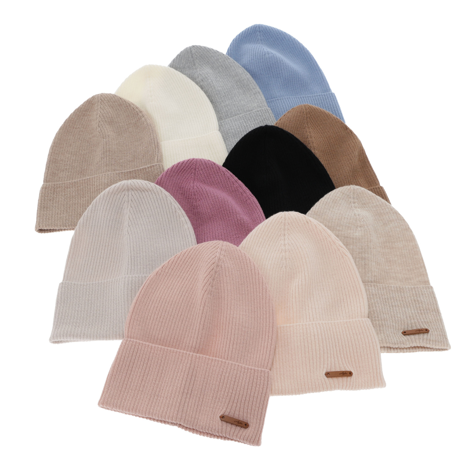 Woman's autumn winter hat, cream, 100% merino wool, Flerra