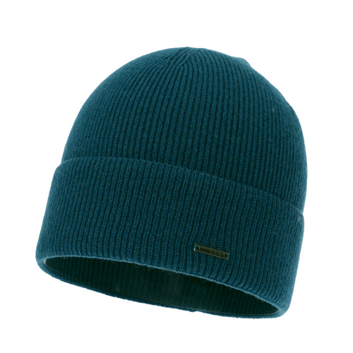 Woman's autumn winter hat, beige, with merino wool and cashmere, Sindra