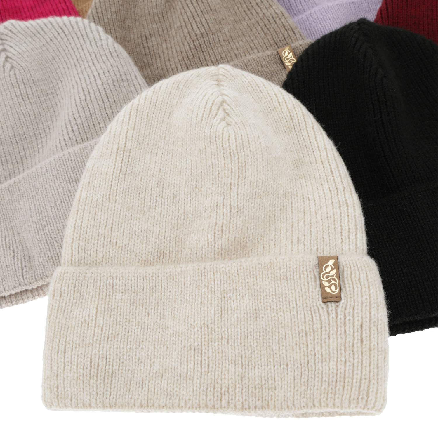 Woman's winter hat, black, with merino wool, Tahoe