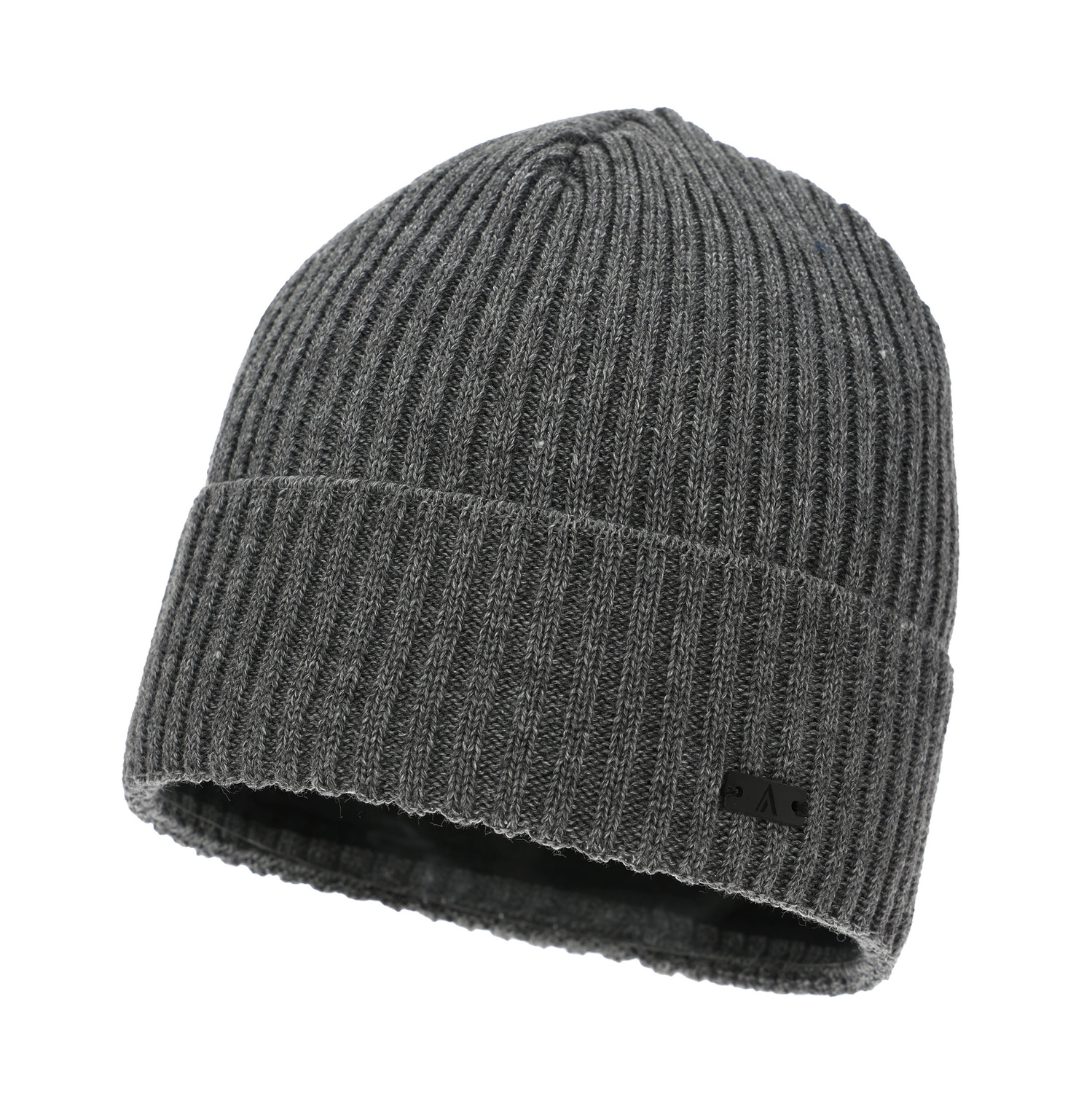 Men's winter hat, gray, with merino wool, Jeffrey