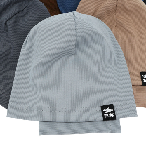 Boy's spring, autumn set: hat and tube scarf, beige Rumel