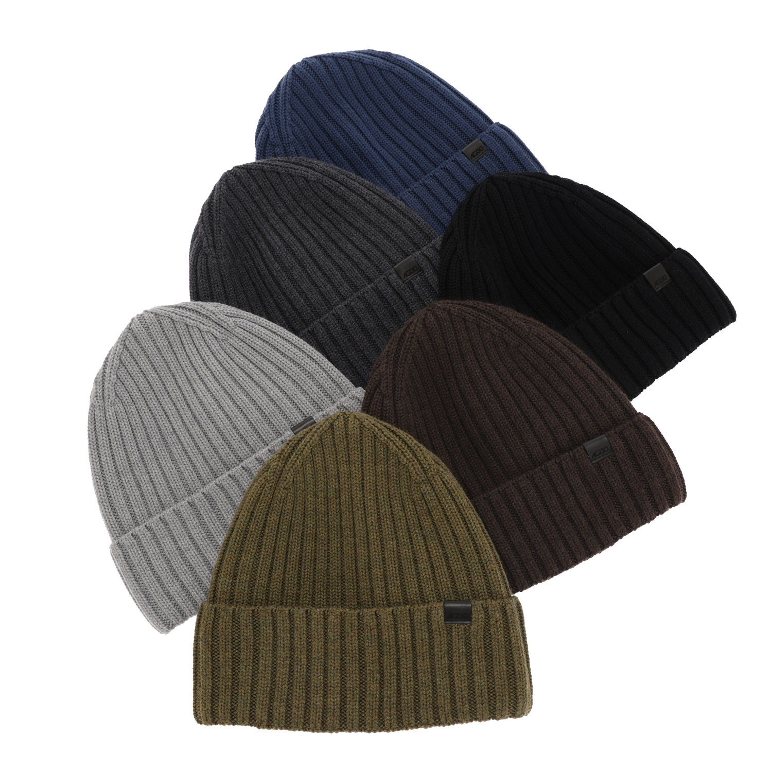 Men's winter hat black Nathan 100% Extra Fine Merino Wool			