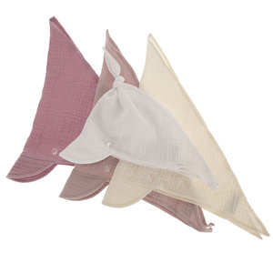 Muslin summer sun cap for girl ecru Sunny