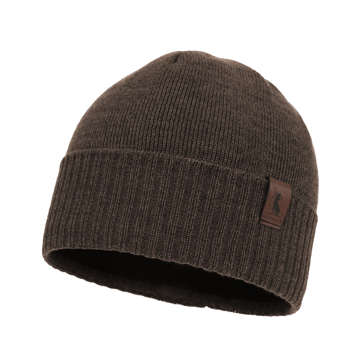 Men's winter hat, light brown, with merino wool, Hogan